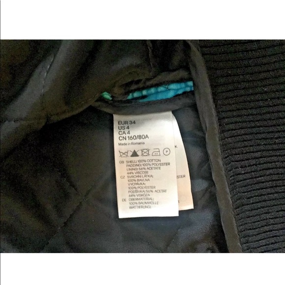 Versace x H&M Cropped Baroque Velvet Bomber sz 4 - Picture 5 of 5